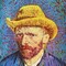 Impressionist Van Gogh's Self Portrait Counted Cross Stitch Chart Pattern